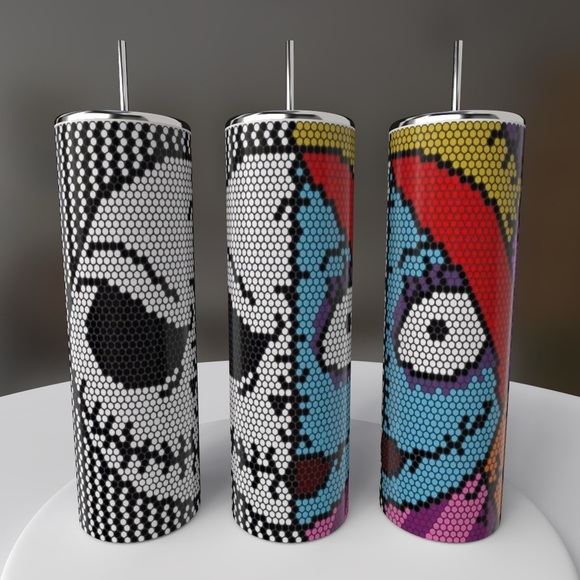 Other - Sublimation Diamond Art Jack & Sally Tumbler